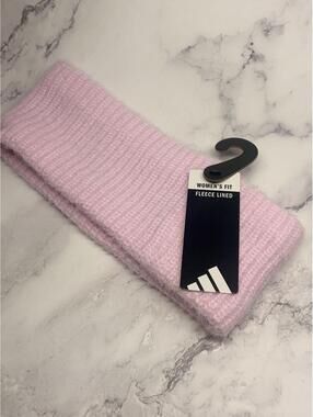 Adidas‎ Women’s Fuzzy Headband Pink Fleece Lined OSFW Winter Ear Warmer NWT